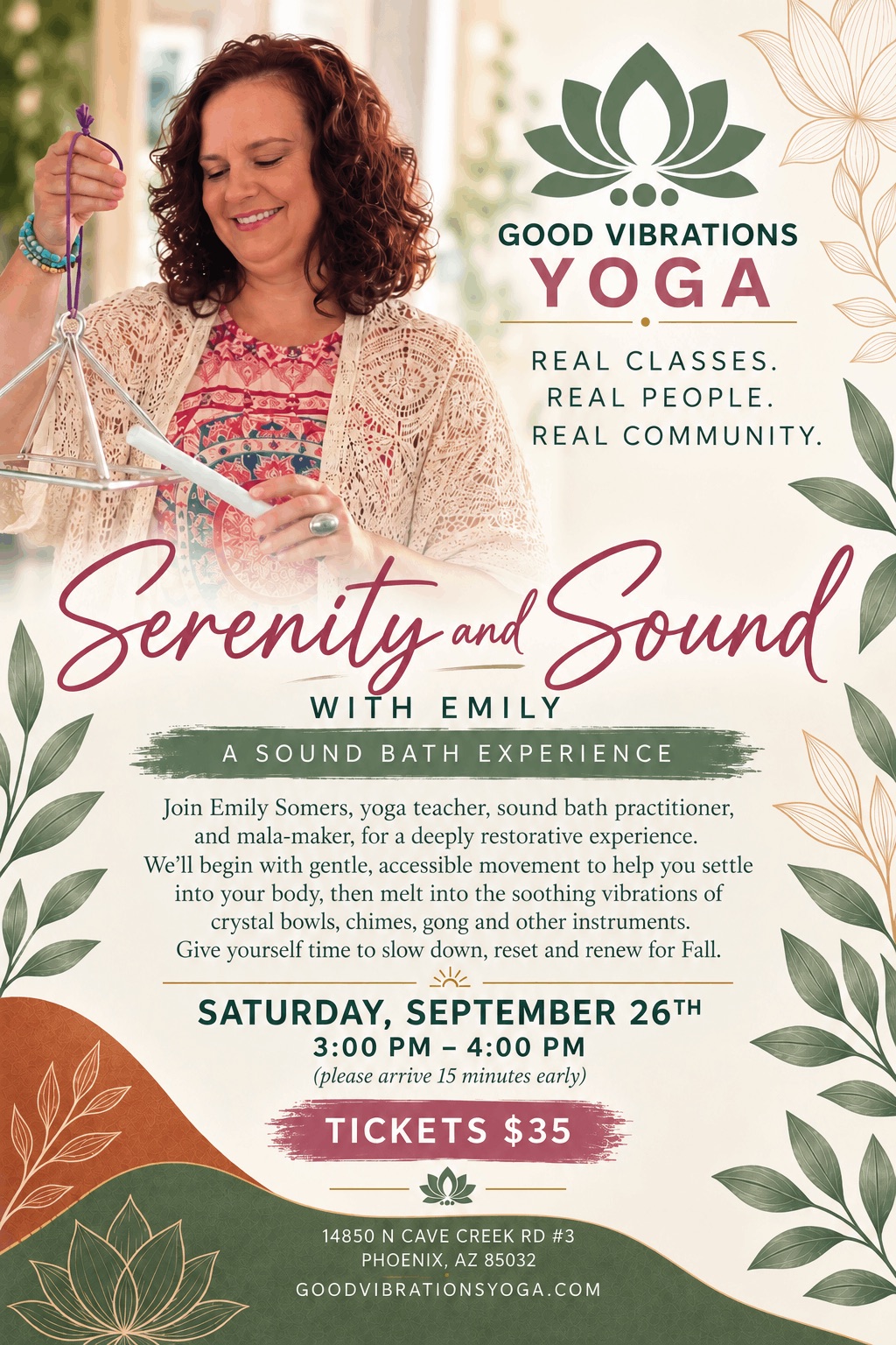 Serenity & Sound with Emily at Good Vibrations Yoga